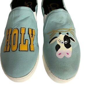 Sam Edelman Holy Cow Slip On Canvas Sneakers Size 10